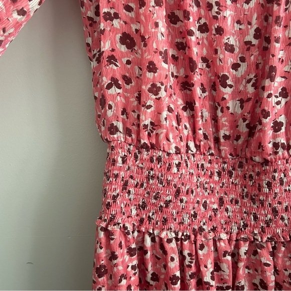 Ramy Brook Penelope Floral Pink Ruffled Dress - Picture 4 of 6